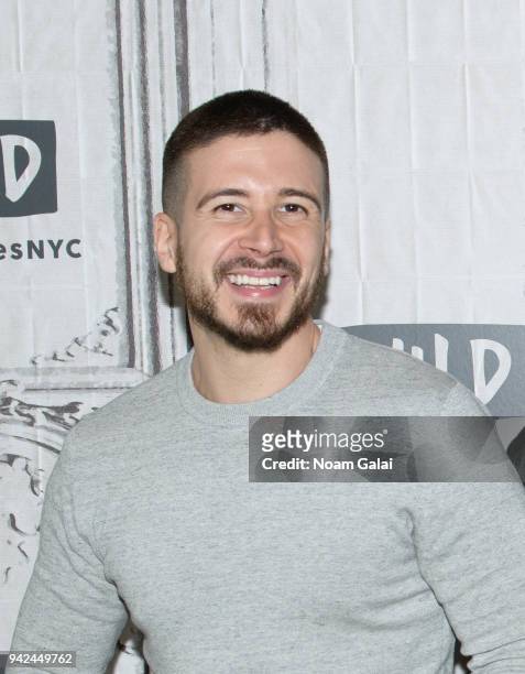 Vinny Guadagnino visits Build Series to discuss "Jersey Shore Family Vacation" at Build Studio on April 5, 2018 in New York City.