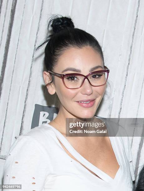 Jenni "JWOWW" Farley visits Build Series to discuss "Jersey Shore Family Vacation" at Build Studio on April 5, 2018 in New York City.