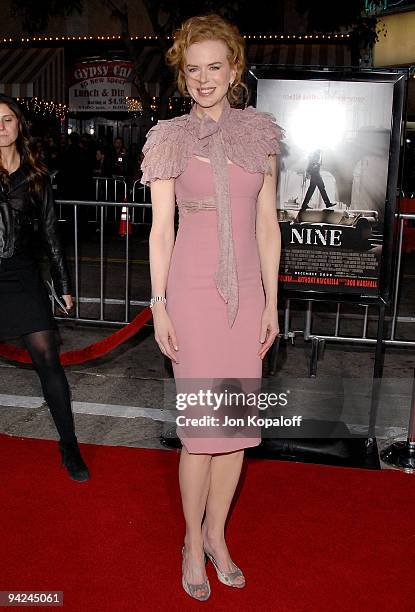 Actress Nicole Kidman arrives at the Los Angeles Premiere "Nine" at Mann Village Theatre on December 9, 2009 in Westwood, California.