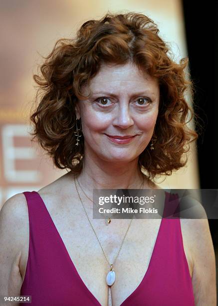 Actress Susan Sarandon arrives for the Australian Premiere of 'The Lovely Bones' at Greater Union George Street on December 10, 2009 in Sydney,...