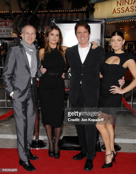 Producer John DeLuca, actress Penelope Cruz, director Rob Marshall and singer/actress Stacy "Fergie" Ferguson arrive at the Los Angeles Premiere...