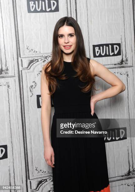 Actress Philippa Coulthard visits Build Series to discuss 'Howards End' at Build Studio on April 5, 2018 in New York City.