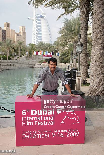 Actor Mammootty attends the "Kutty Srank" photocall during day two of the 6th Annual Dubai International Film Festival held at the Madinat Jumeriah...