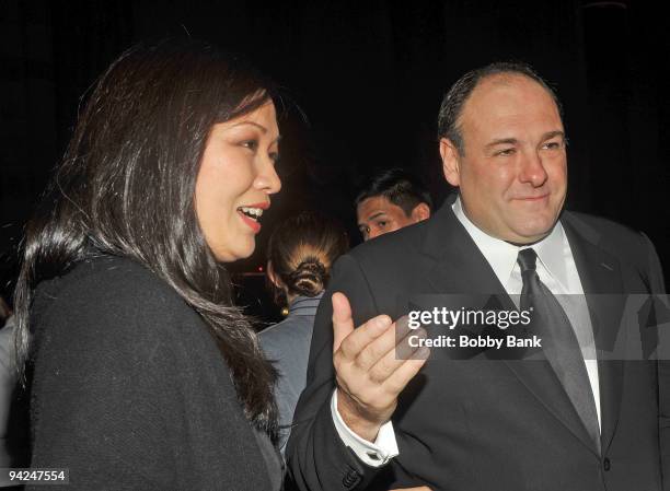 Deborah Gandolfini and James Gandolfini attends the USO 48th annual Armed Forces Gala & Gold Medal dinner at Cipriani 42nd Street on December 9, 2009...