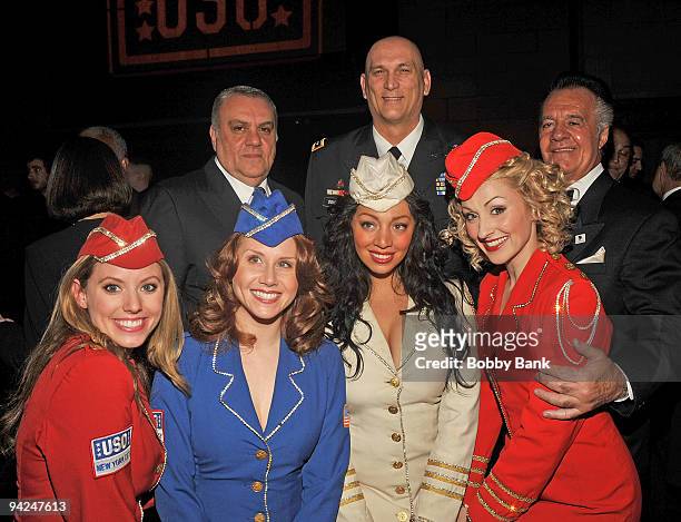 Vincent Curatola, General Raymond T. Odierno, Tony Sirico and the USO Liberty Bells attends the USO 48th annual Armed Forces Gala & Gold Medal dinner...