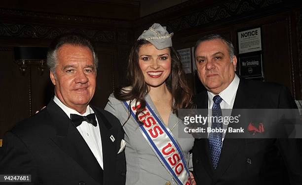 Tony Sirico and Vincent Curatola attends the USO 48th annual Armed Forces Gala & Gold Medal dinner at Cipriani 42nd Street on December 9, 2009 in New...