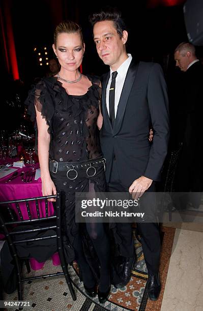 Kate Moss and Jamie Hince attend the British Fashion Awards at Royal Courts of Justice, Strand on December 9, 2009 in London, England.