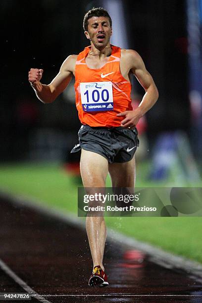 Youcef Abdi wins the Mens 3000m Run Under 20 during the Zatopek Classic at Olympic Park on December 10, 2009 in Melbourne, Australia.