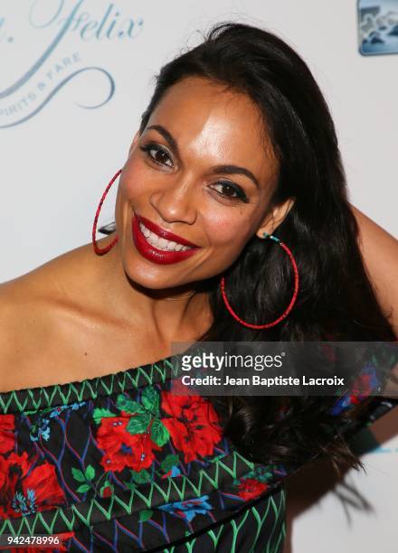 Rosario Dawson attends the premiere Of Paladin and Great Point Media's 'Krystal' on April 5, 2018 in Hollywood, California.