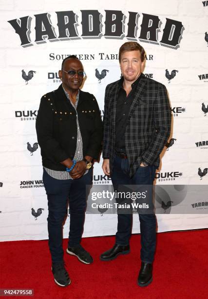 Randy Jackson and John Kunkel attend the Grand Opening of Yardbird LA at Yardbird Southern Table & Bar on April 5, 2018 in Los Angeles, California.