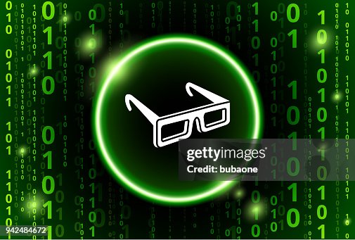3D Glasses Binary Code Vector Pattern Background 3D Glasses Binary Code Vector Pattern Background