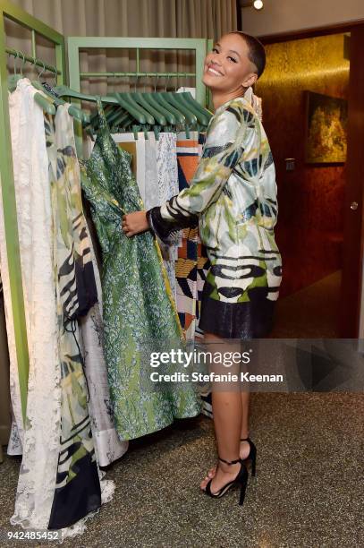 Kiersey Clemons attends the H&M celebration of 2018 Conscious Exclusive collection at John Lautner's Harvey House on April 5, 2018 in Los Angeles,...