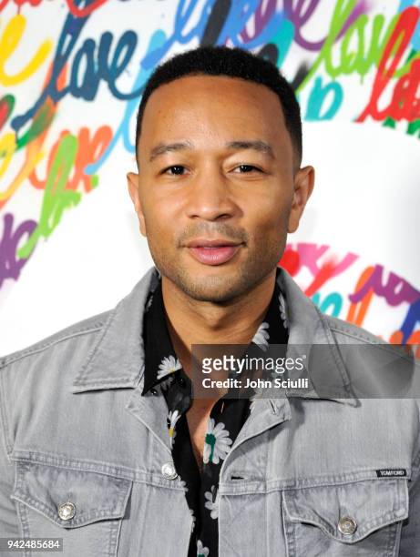 John Legend attends the John Legend and Google premiere of his new music video 'A Good Night,' filmed entirely on Google Pixel 2 on April 5, 2018 in...
