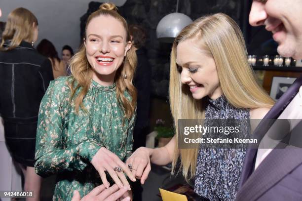 Kate Bosworth and Amanda Seyfried attend the H&M celebration of 2018 Conscious Exclusive collection at John Lautner's Harvey House on April 5, 2018...