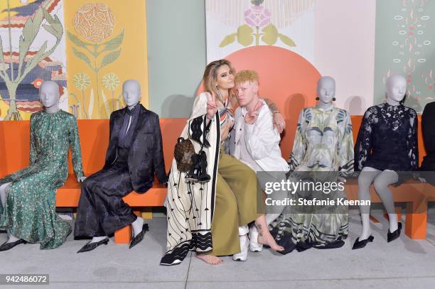 Paris Jackson and Shaun Ross attend the H&M celebration of 2018 Conscious Exclusive collection at John Lautner's Harvey House on April 5, 2018 in Los...