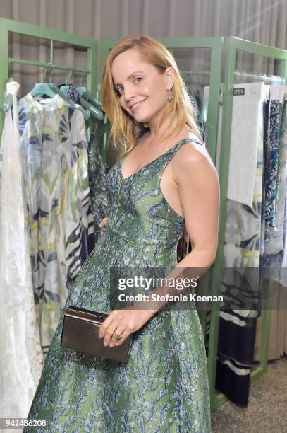 Mena Suvari attends the H&M celebration of 2018 Conscious Exclusive collection at John Lautner's Harvey House on April 5, 2018 in Los Angeles,...
