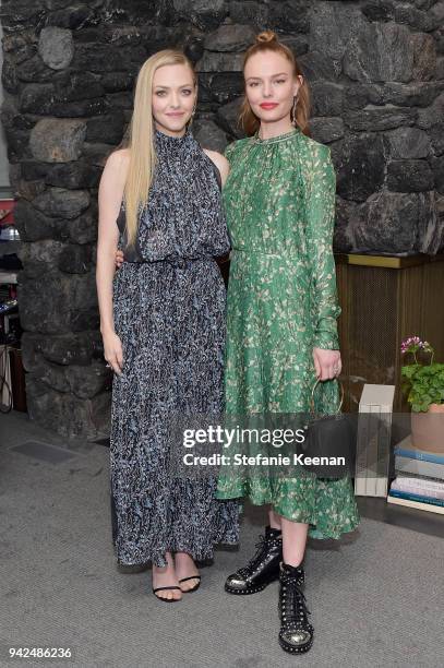 Amanda Seyfried and Kate Bosworth attend the H&M celebration of 2018 Conscious Exclusive collection at John Lautner's Harvey House on April 5, 2018...