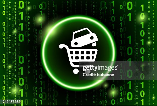 Car Shopping Binary Code Vector Pattern Background High-Res Vector ...