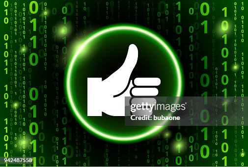 Thumbs Up Binary Code Vector Pattern Background Thumbs Up Binary Code Vector Pattern Background