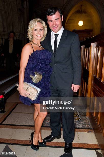 Kristina Rihanoff and Joe Calzaghe attend the British Fashion Awards at Royal Courts of Justice, Strand on December 9, 2009 in London, England.