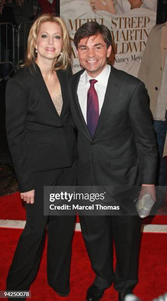 George Stephanopoulos and Alexandra Wentworth attend the New York premiere of the movie "It's Complicated" held at the Paris theater in Manhattan on...
