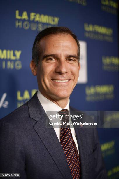 Mayor of Los Angeles Eric Garcetti attends the 2018 LA Family Housing Awards at The Lot in West Hollywood on April 5, 2018 in West Hollywood,...