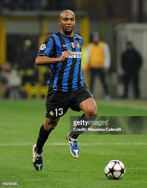 Sisenando Maicon Douglas of FC Inter Milan in action during the UEFA Champions League Group F match between FC Inter Milan and FC Rubin Kazan on...