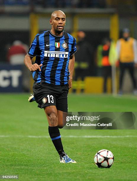 Sisenando Maicon Douglas of FC Inter Milan in action during the UEFA Champions League Group F match between FC Inter Milan and FC Rubin Kazan on...