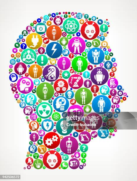 man's face portrait vector icon pattern background - man head with question mark stock illustrations