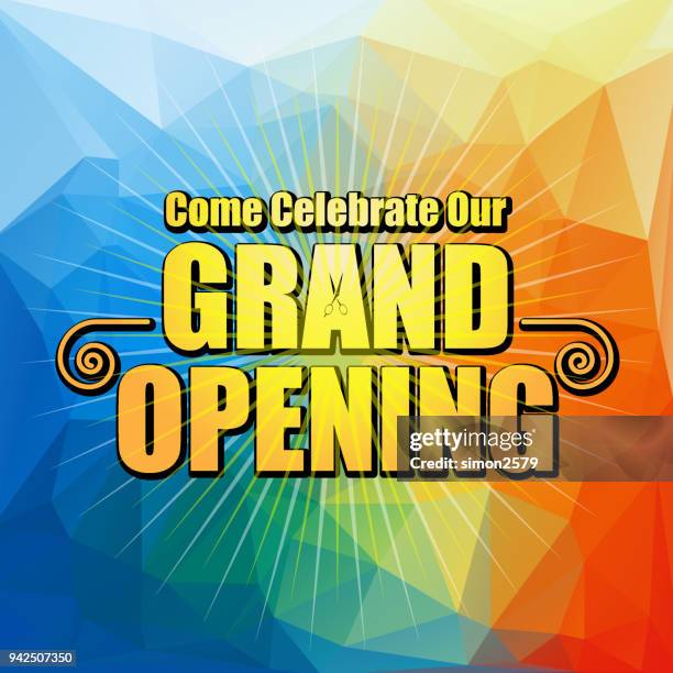 grand opening invitation design - opening ceremony stock illustrations