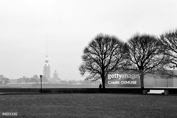 spit of basil island - peter and pauls fortress st petersburg stock pictures, royalty-free photos & images
