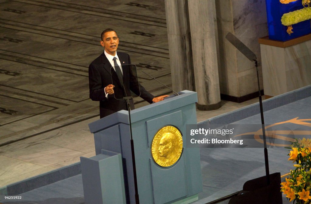U.S. President Barack Obama Receives The Nobel Prize