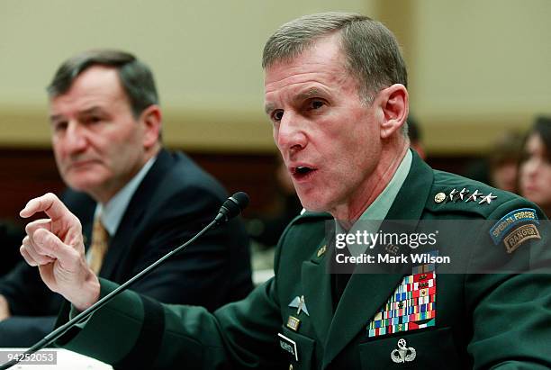 Army Gen. Stanley McChrystal , commander of the International Security Assistance Force and commander of United States Forces Afghanistan and Karl...