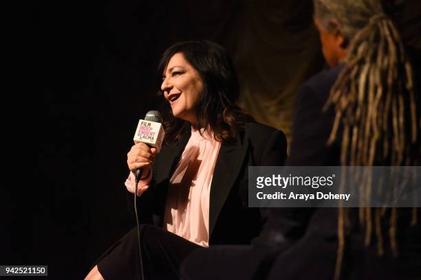 Lynne Ramsay attends the Film Independent at LACMA hosts special screening of "You Were Never Really Here" at Bing Theater At LACMA on April 5, 2018...