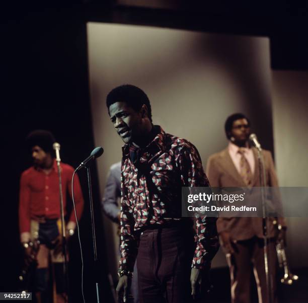 American singer Al Green performs on a BBC television show in 1973.