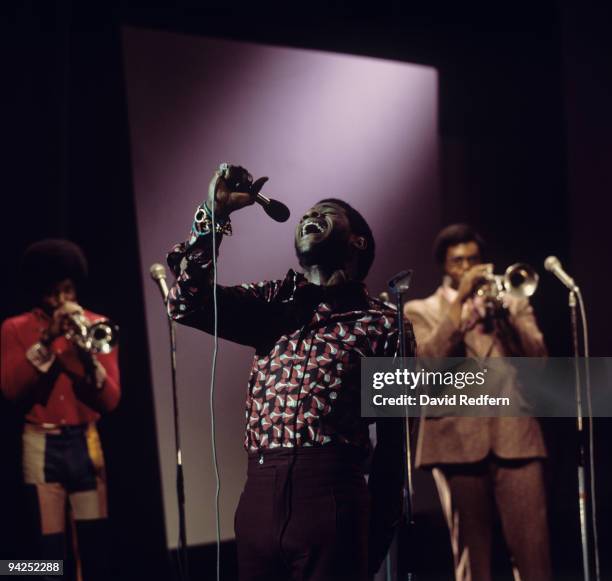 American singer Al Green performs on a BBC television show in 1973.