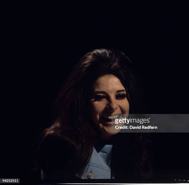 American singer Bobbie Gentry performs on the Bobbie Gentry music series for BBC Television at Television Centre in London circa 1968.