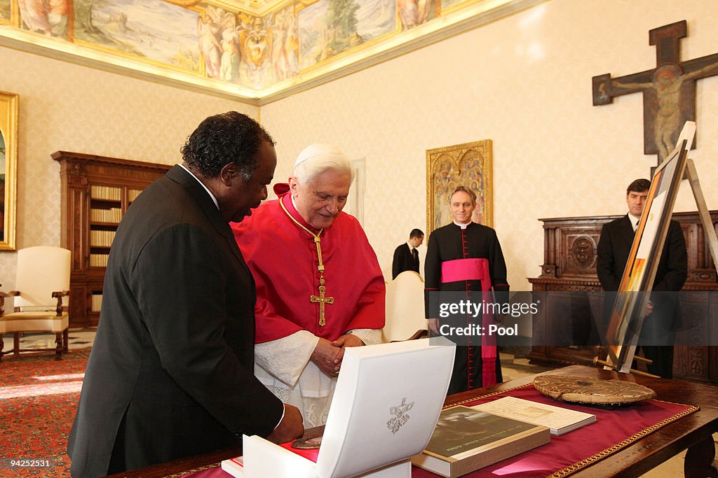 Pope Benedict XI Meets Presidents of Gabon