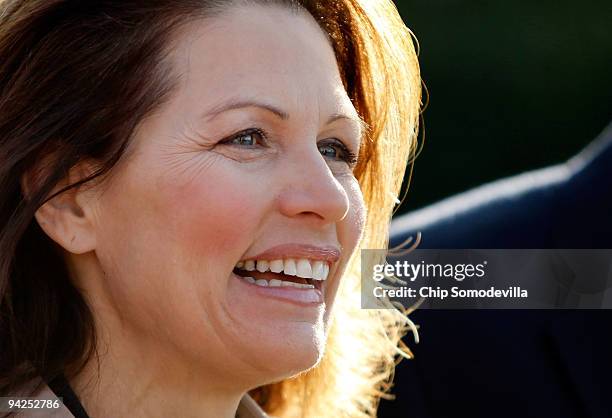 Rep. Michele Bachmann participates a news conference with fellow House Republicans in front of the U.S. Supreme Court December 10, 2009 in...