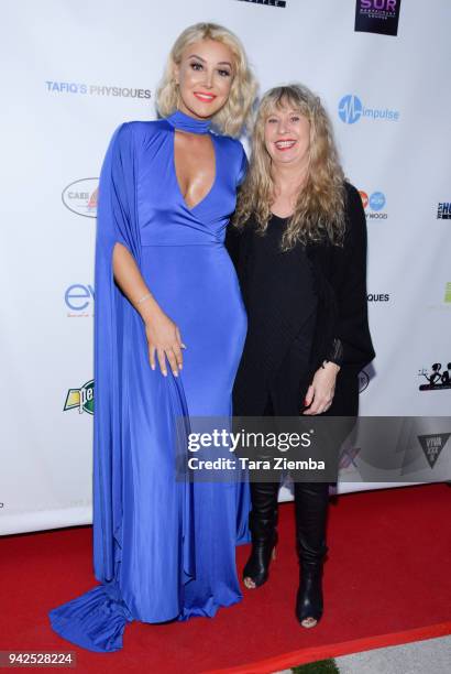 Personality Billie Lee and West Hollywood Magazine publisher Mia Dinelly attend West Hollywood Lifestyle Magazines celebration of their spring 2018...