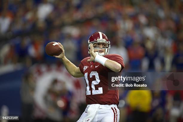 Championship: Alabama QB Greg McElroy in action vs Florida. Atlanta, GA 12/5/2009 CREDIT: Bob Rosato