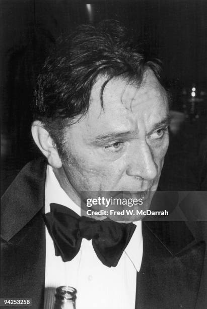 Welsh actor Richard Burton at the Tony Awards, New York, New York, April 16, 1976. Burton received a Special Award.