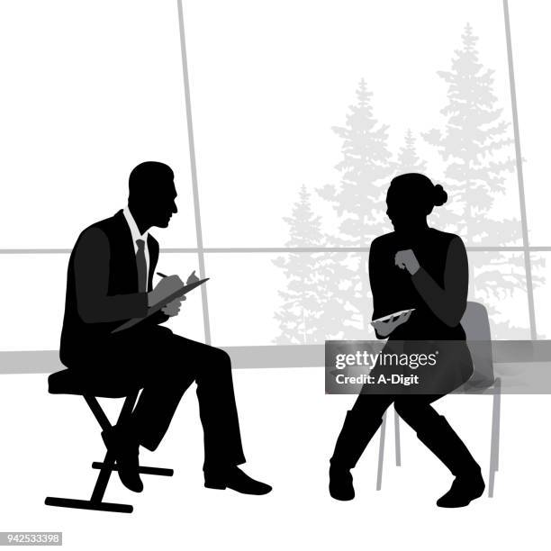 professional therapeutic appointments - counseling stock illustrations