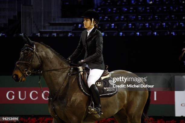 Charlotte Casiraghi competes in the Gucci Masters Competition at Paris Nord Villepinte on December 10, 2009 in Paris, France.