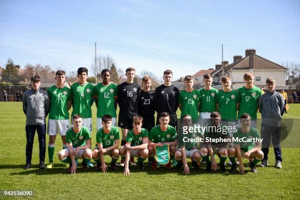 Dublin , Ireland - 5 April 2018; The Republic of Ireland squad, back row, from left, Colin Conroy, Oisin Hand, Anselmo Garcia MacNulty, Bosun Lawal,...