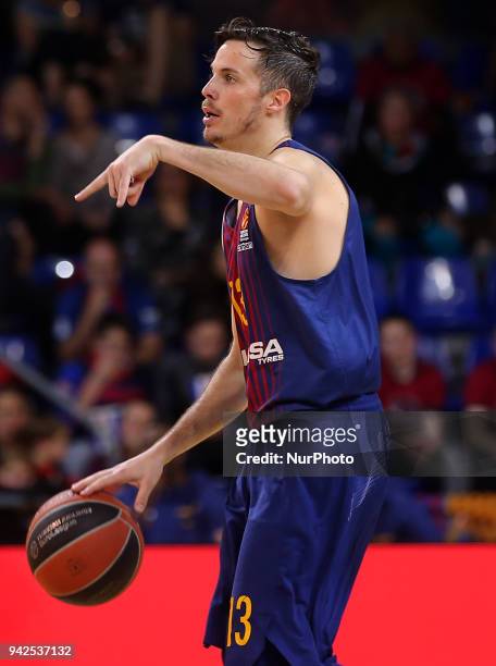 Thomas Heurtel during the match between FC Barcelona and BC Khimki Moscu, corresponding to the week 30 of the Euroleague, played at the Palau...