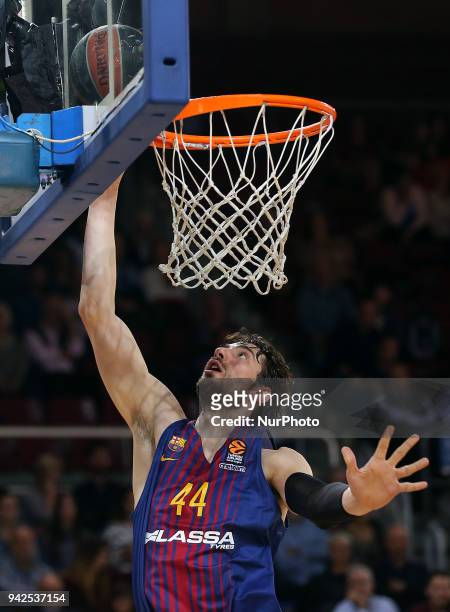 Ante Tomic during the match between FC Barcelona and BC Khimki Moscu, corresponding to the week 30 of the Euroleague, played at the Palau Blaugrana...