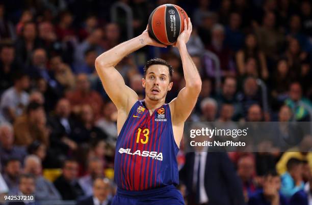 Thomas Heurtel during the match between FC Barcelona and BC Khimki Moscu, corresponding to the week 30 of the Euroleague, played at the Palau...