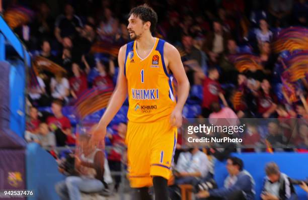 Alexey Shved during the match between FC Barcelona and BC Khimki Moscu, corresponding to the week 30 of the Euroleague, played at the Palau Blaugrana...