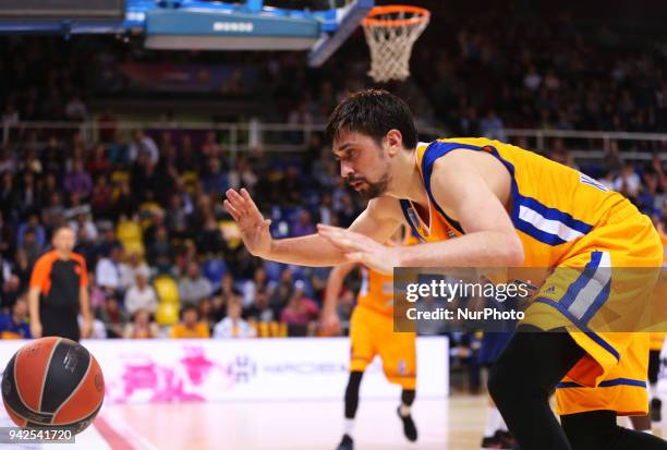 Alexey Shved during the match between FC Barcelona and BC Khimki Moscu, corresponding to the week 30 of the Euroleague, played at the Palau Blaugrana...